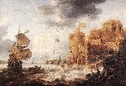 Bonaventura Peeters An Oriental Harbour oil painting